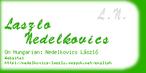 laszlo nedelkovics business card