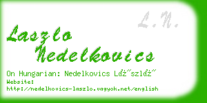 laszlo nedelkovics business card
